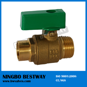 Male Pn 40 Brass Ball Valve with short handle