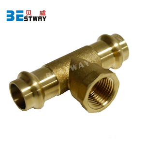 BWVA Brass Female Press Tee Fittings